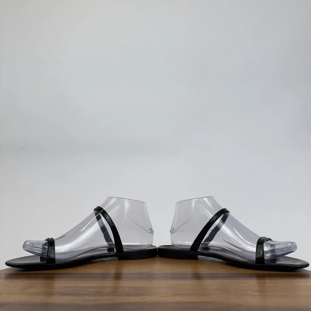 Womens Stuart Weitzman Sawyer Slide Black Jelly Casual Sandals Shoe Size 7 M GUC